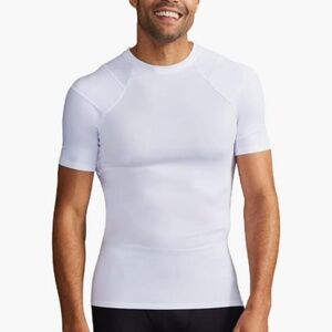 TOMMIE COPPER MENS WHITE COMPRESSION SHOULDER SUPPORT WHITE SHIRT SIZE 2XL